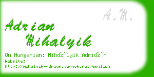 adrian mihalyik business card